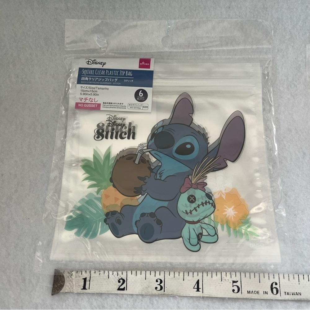 Set of 4 STITCH Plastic Gift Bags Zip Bags Scrump Disney - Picture 3 of 9